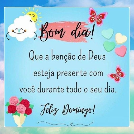 Bom dia e feliz domingo!