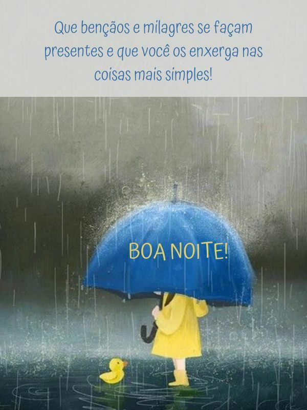 Boa noite com bênçãos e milagres.