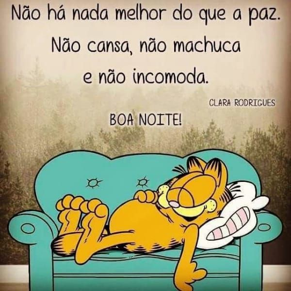 Não há nada melhor do que a paz. Boa noite!