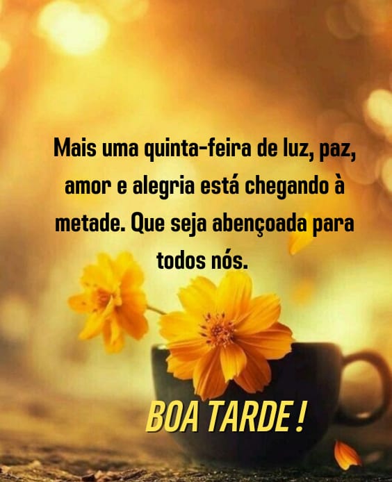 Boa tarde quinta-feira de paz