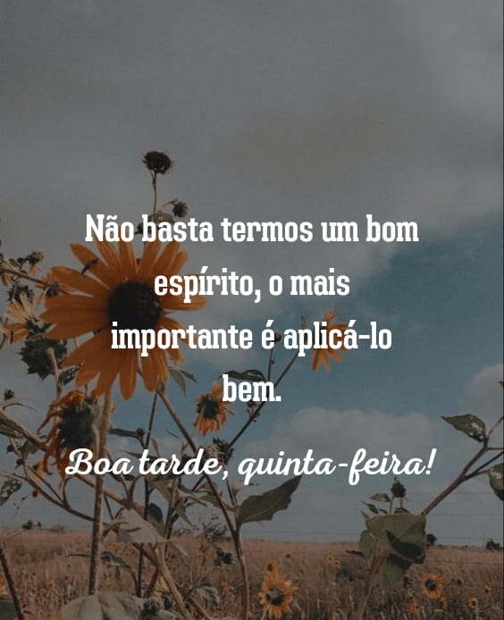 Boa tarde quinta-feira com bondade