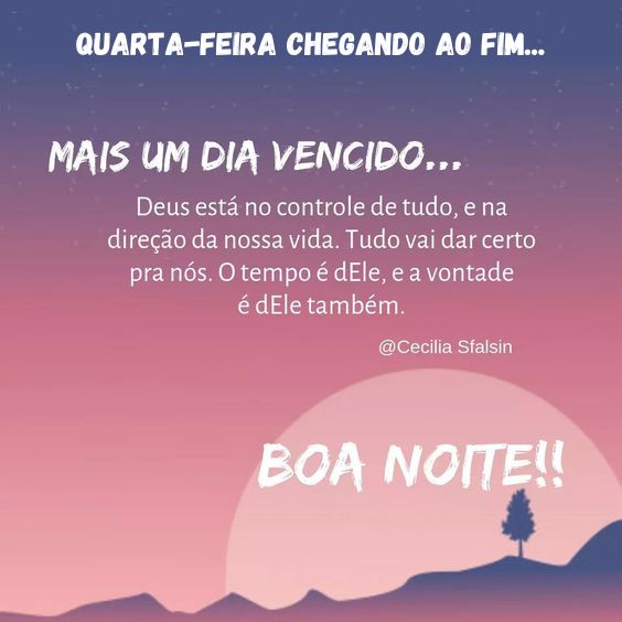 Quarta-feira chegando ao fim