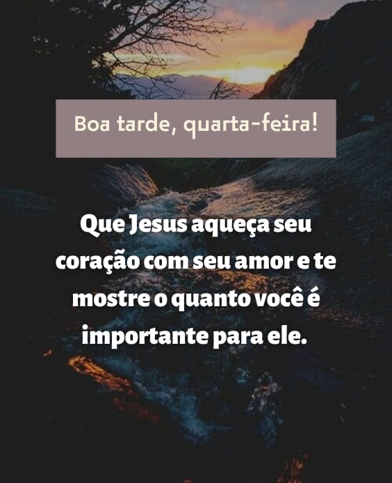 Quarta feira abençoada para Jesus