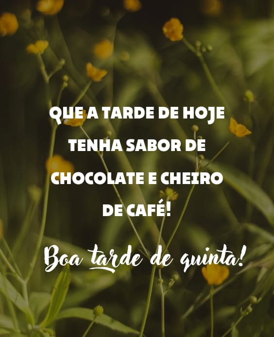 Boa tarde quinta-feira com café