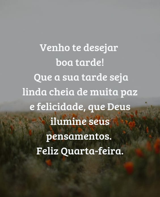 Feliz quarta-feira iluminada de paz e felicidade