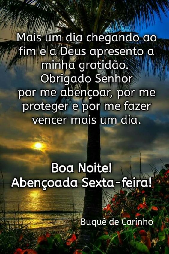 Boa noite abençoada sexta-feira