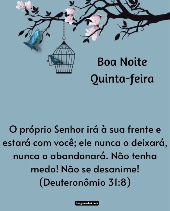 Deuteronômio 31:8 Boa noite Quinta-feira