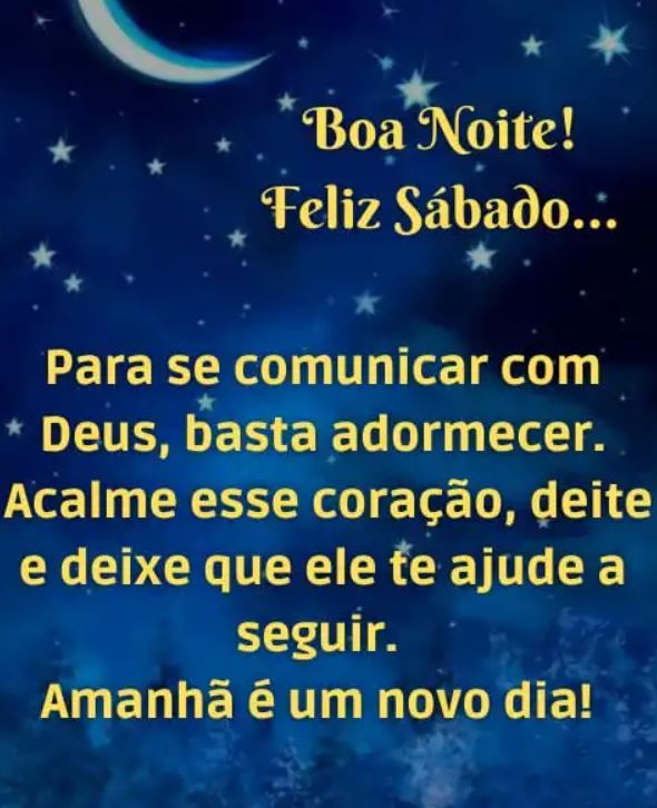 Boa noite feliz sábado