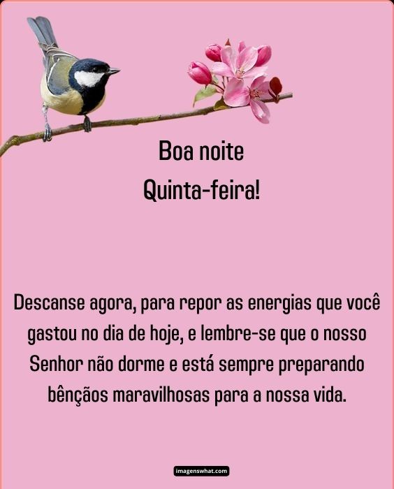 Boa noite quinta-feira descanse