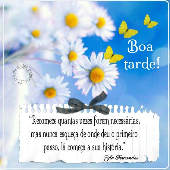 Mensagens de boa tarde recomece