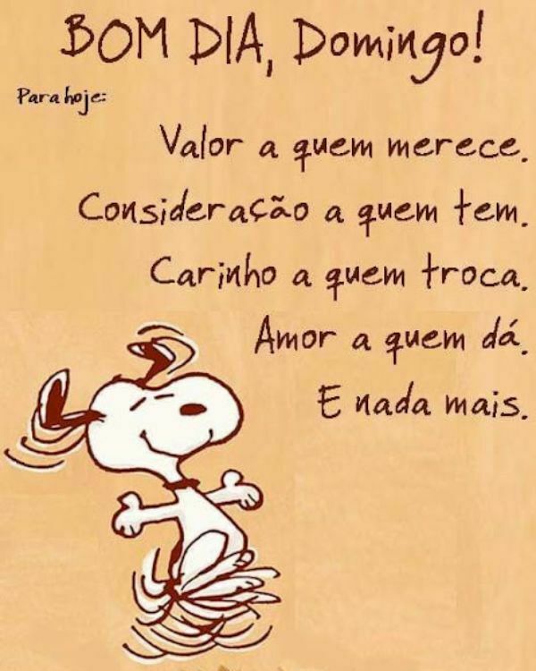 Bom dia com snoopy carinhoso