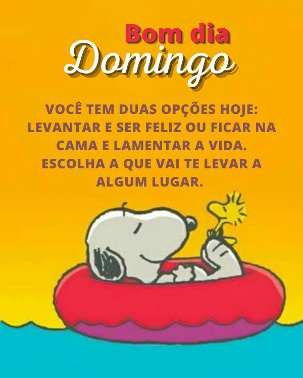 Domingo animado com snoopy