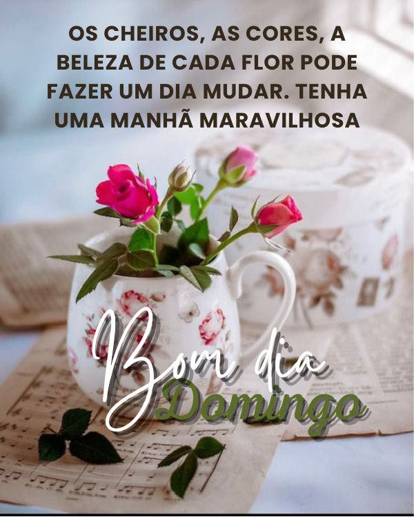 Bom dia com cheiro das rosas