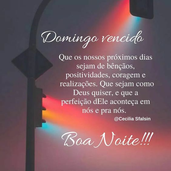 Boa noite domingo próximos dias