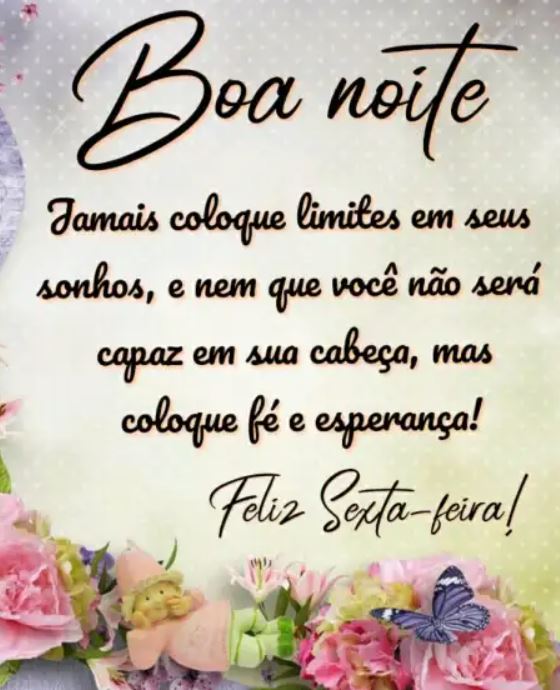 Boa noite fé e esperança