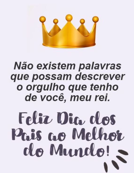 Feliz dia dos pais ao melhor