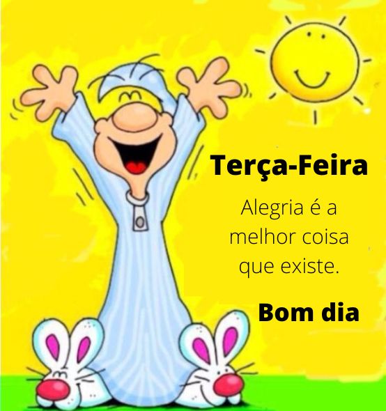 Figurinha de bom dia terça-feira feliz