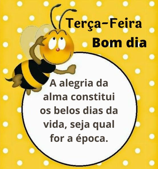 Figurinha de bom dia terça feira abelinha