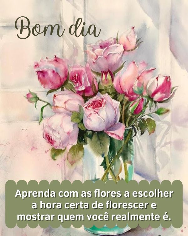 Bom dia com flores