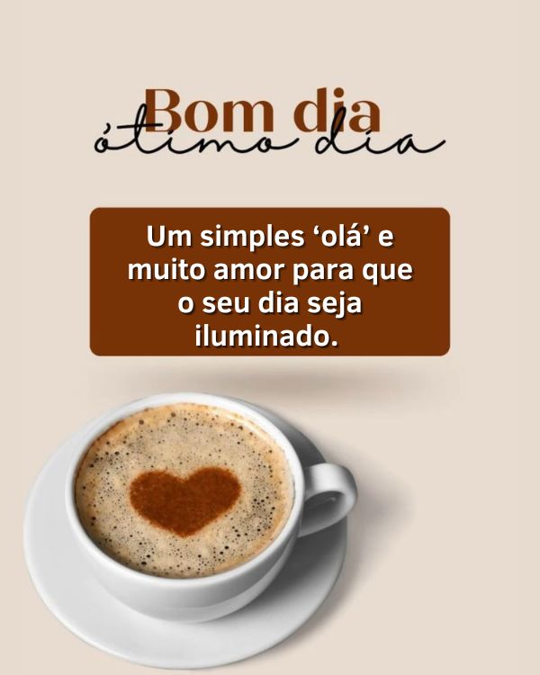 Imagens de café com frases de bom dia