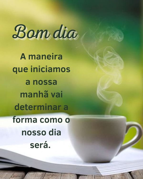 Bom dia com imagens lindas com café