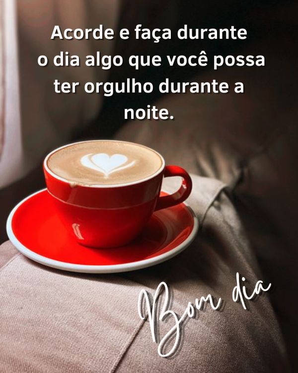 Bom dia com imagens de café