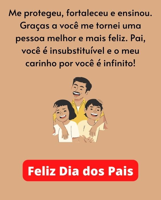 Feliz dia dos pais você é insubstituível