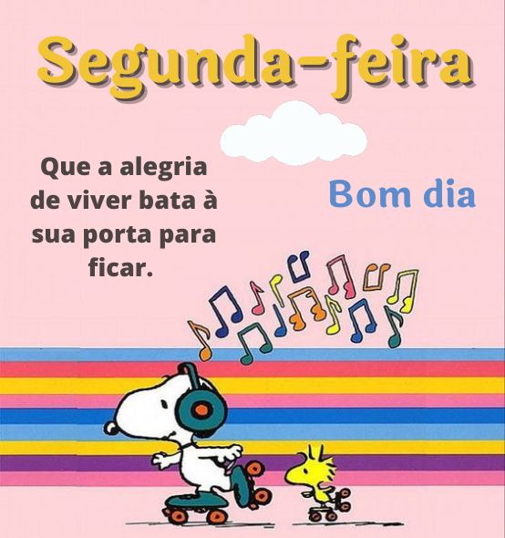 Segunda-feira especial com snoopy