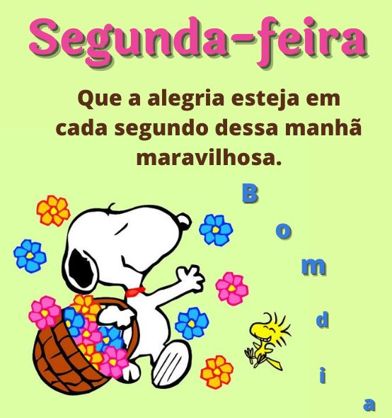 Segunda-feira maravilho snoopy