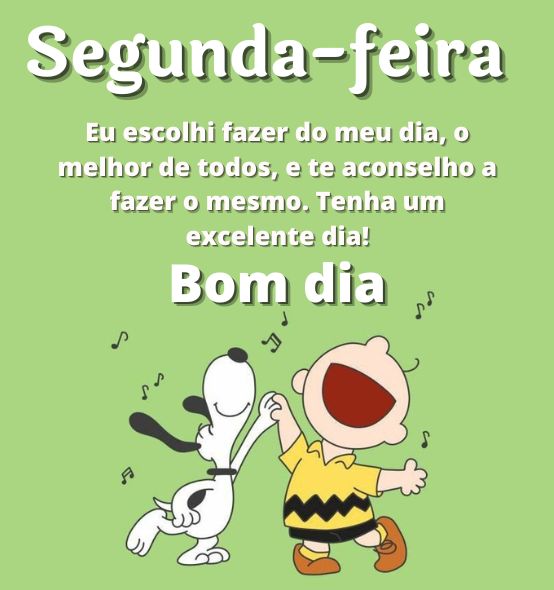 Bom dia segunda-feira com snoopy e seu cachorro