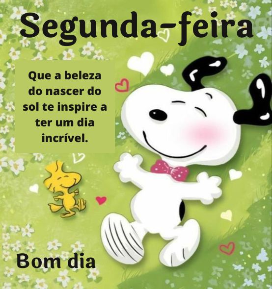 Segunda-feira snoopy inspire a beleza