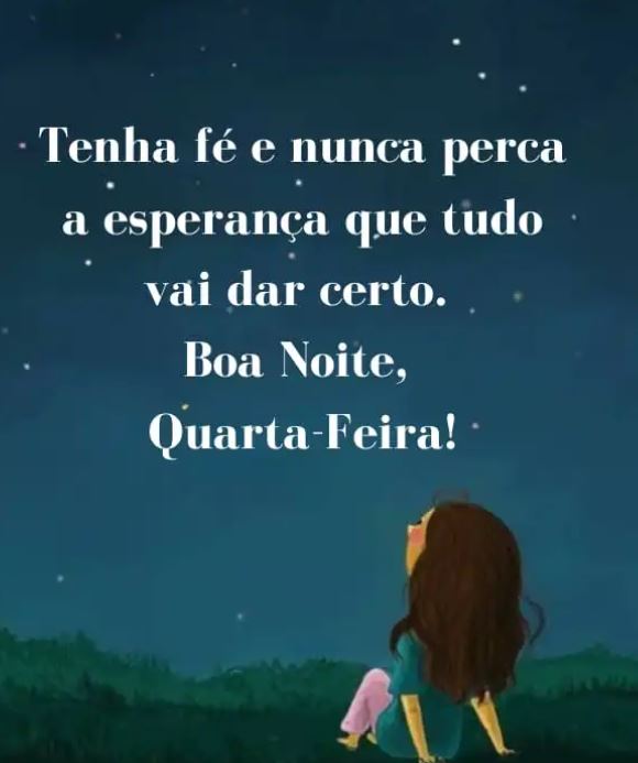 Esperança de boa noite quarta