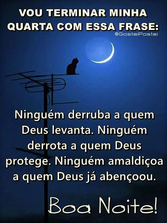 Frase de boa noite quarta-feira