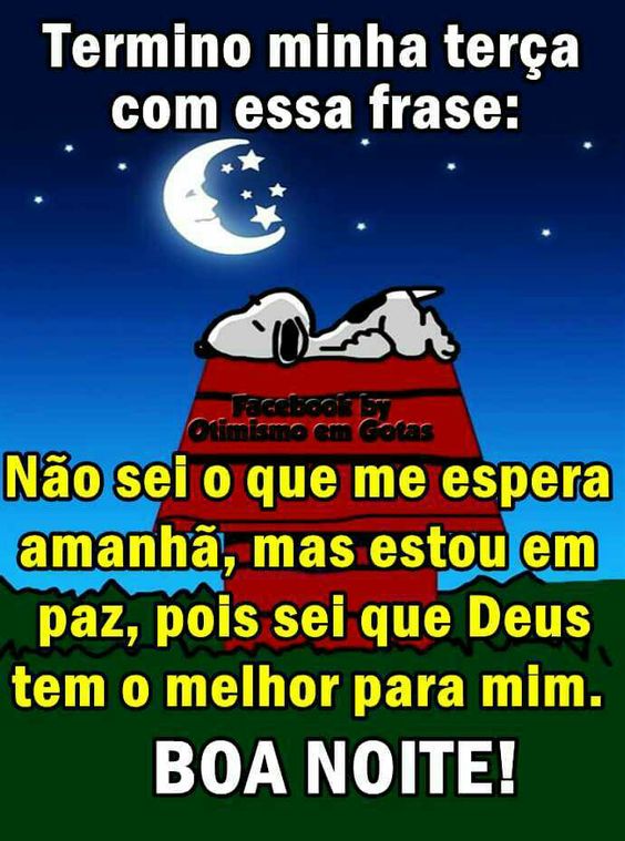 Frase de boa noite terça-feira