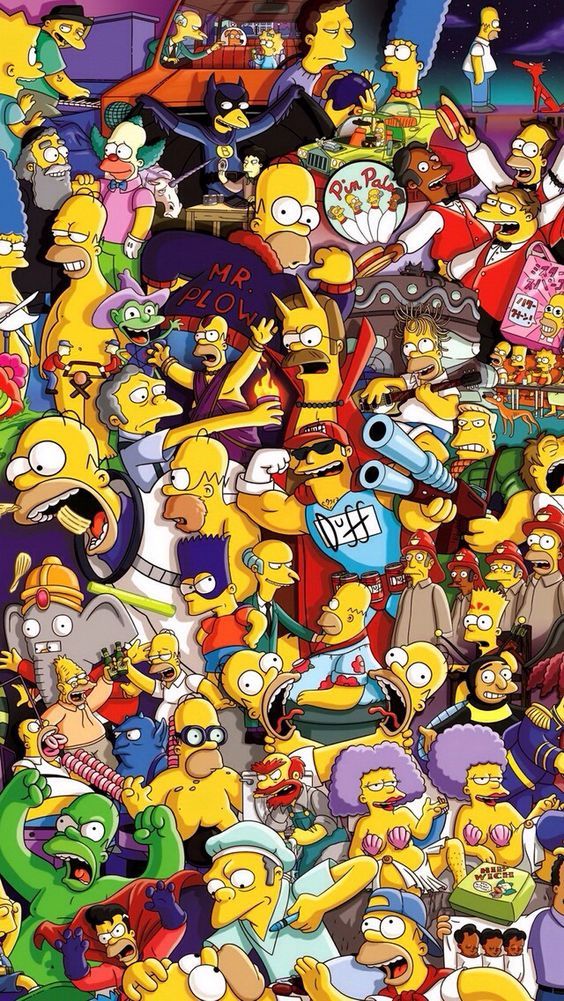 Papel de Parede para Celular com os Personagens dos Simpsons