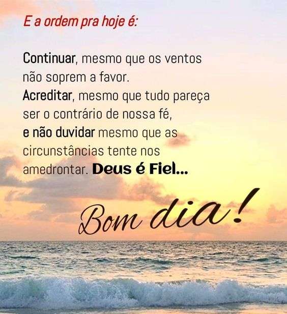 Bom dia Deus é fiel