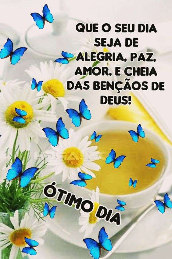 Bom dia com alegria e bênçãos