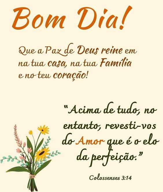 Bom dia paz  de Deus