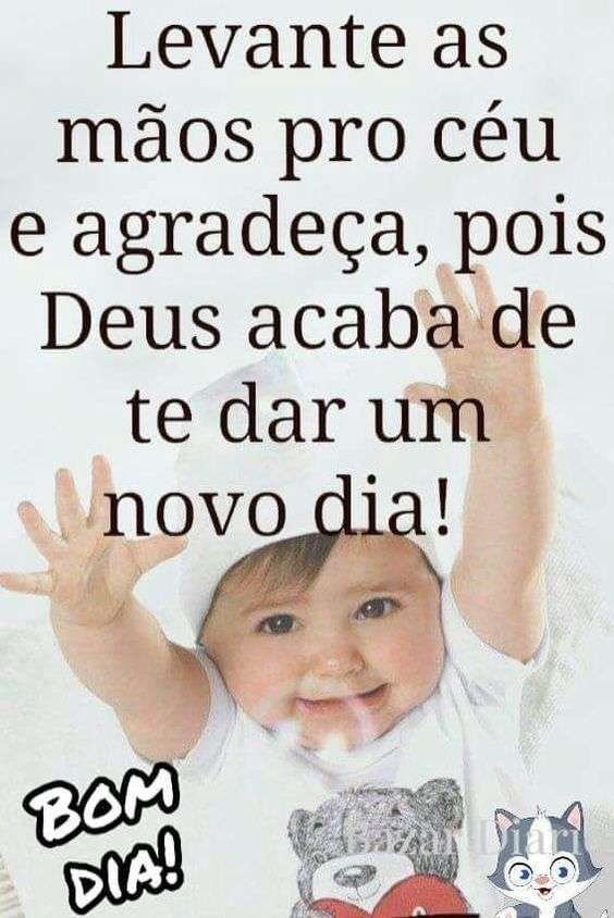 Bom dia engraçado com gratidão