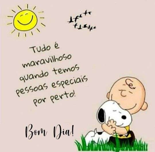 Bom dia engraçado snoopy