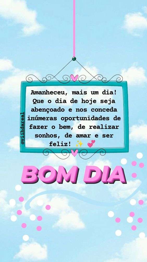 Bom dia para instagram com bênção