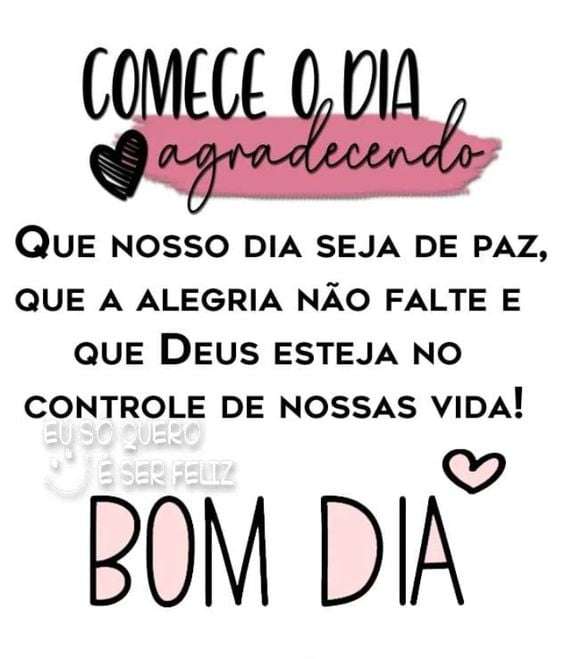 Bom dia Deus no controle