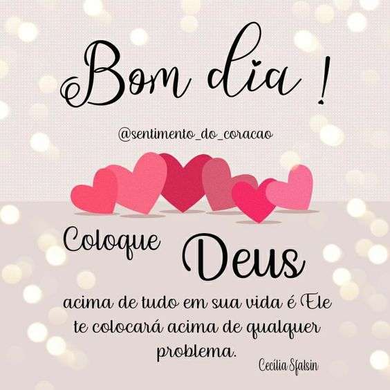 Bom dia Deus acima de tudo