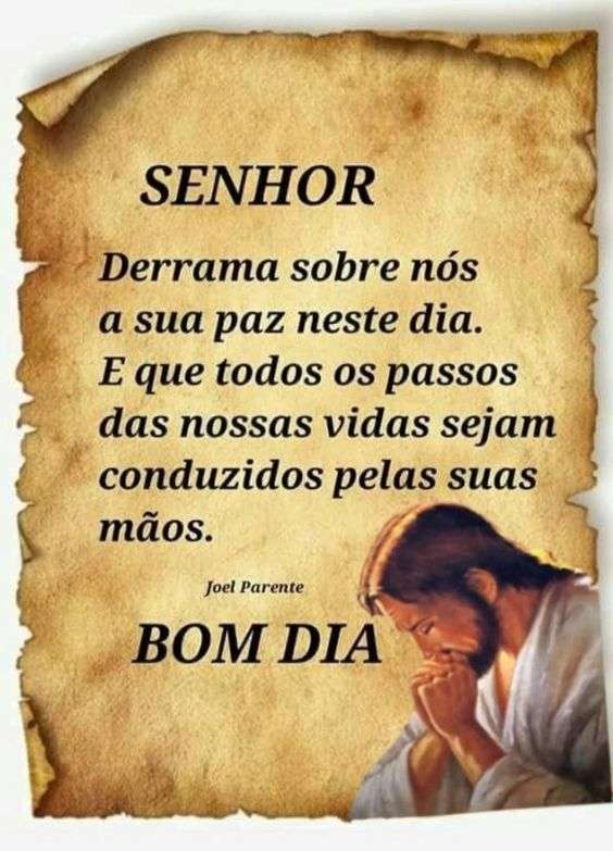 Bom dia derramado de paz