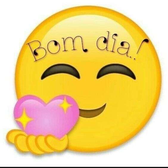 emoji feliz com um coração na mão