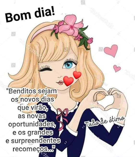 Figurinha de bom dia abençoado