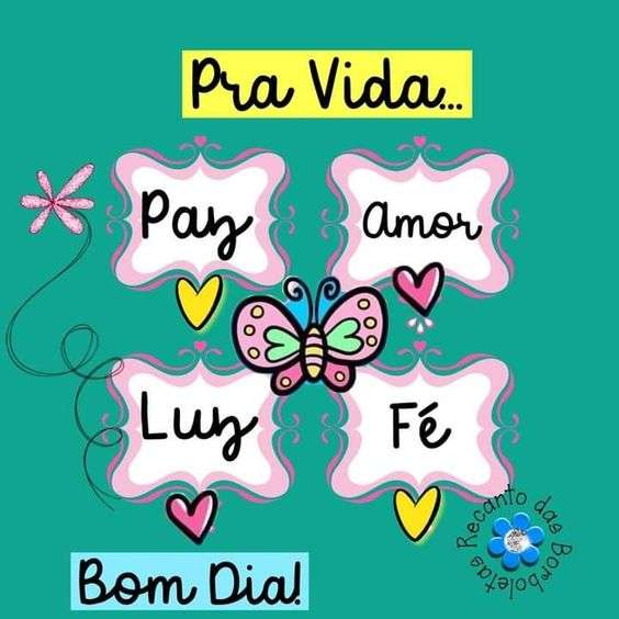 Bom dia com paz, amor e fé