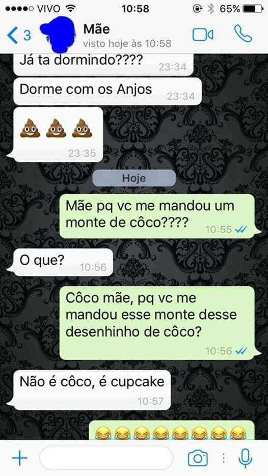 Conversando com a mãe