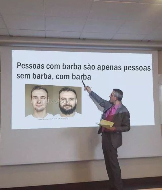 Meme, pessoa com barba