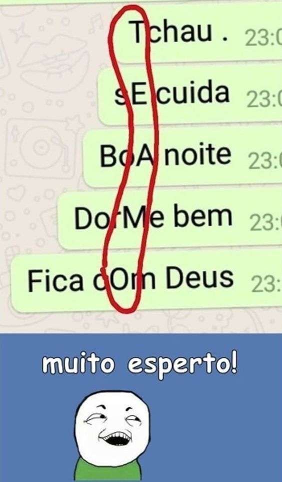 Meme da mensagem de whatsapp